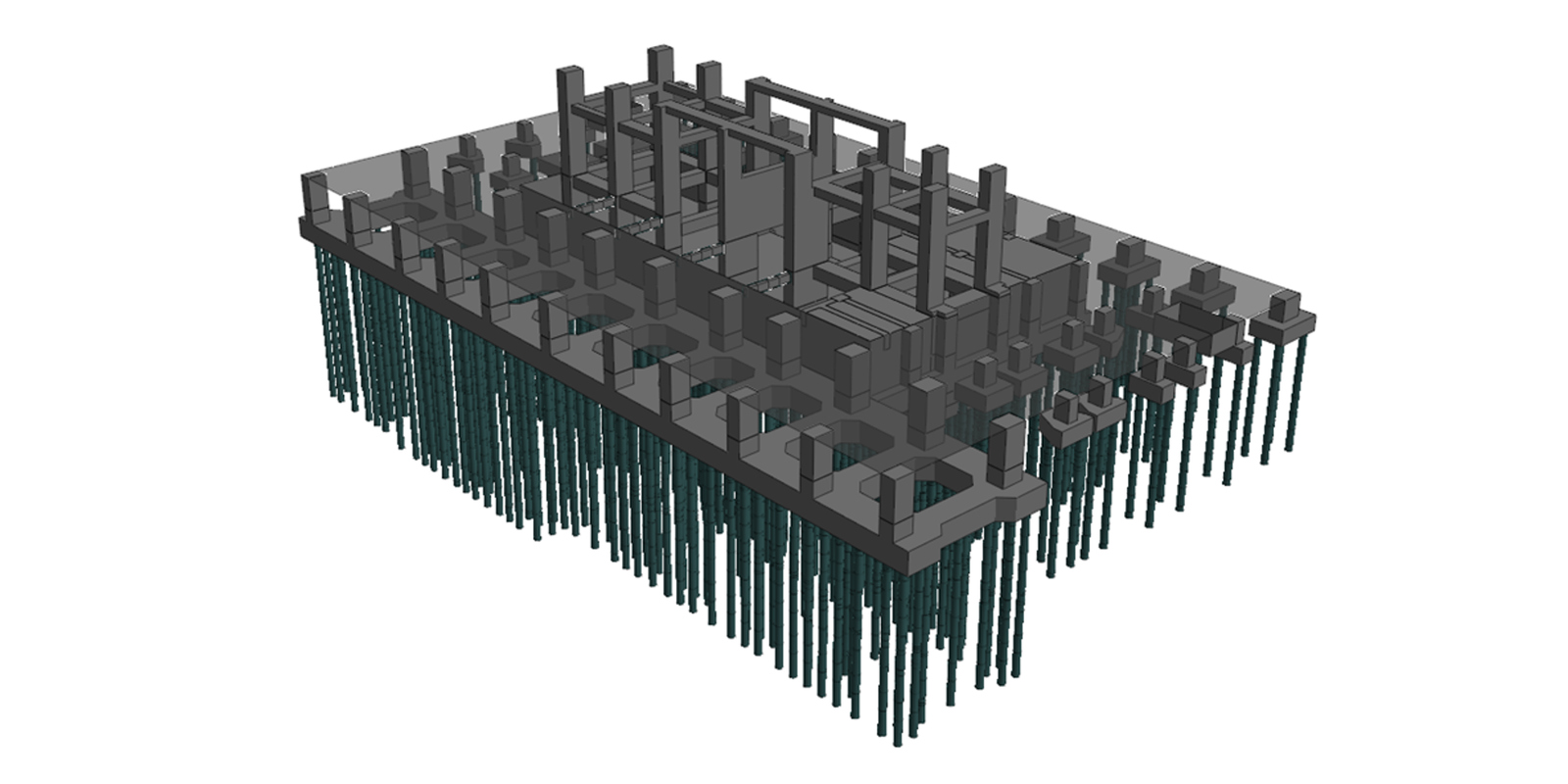 Fundament turbiny w elektrowni